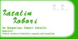 katalin kobori business card